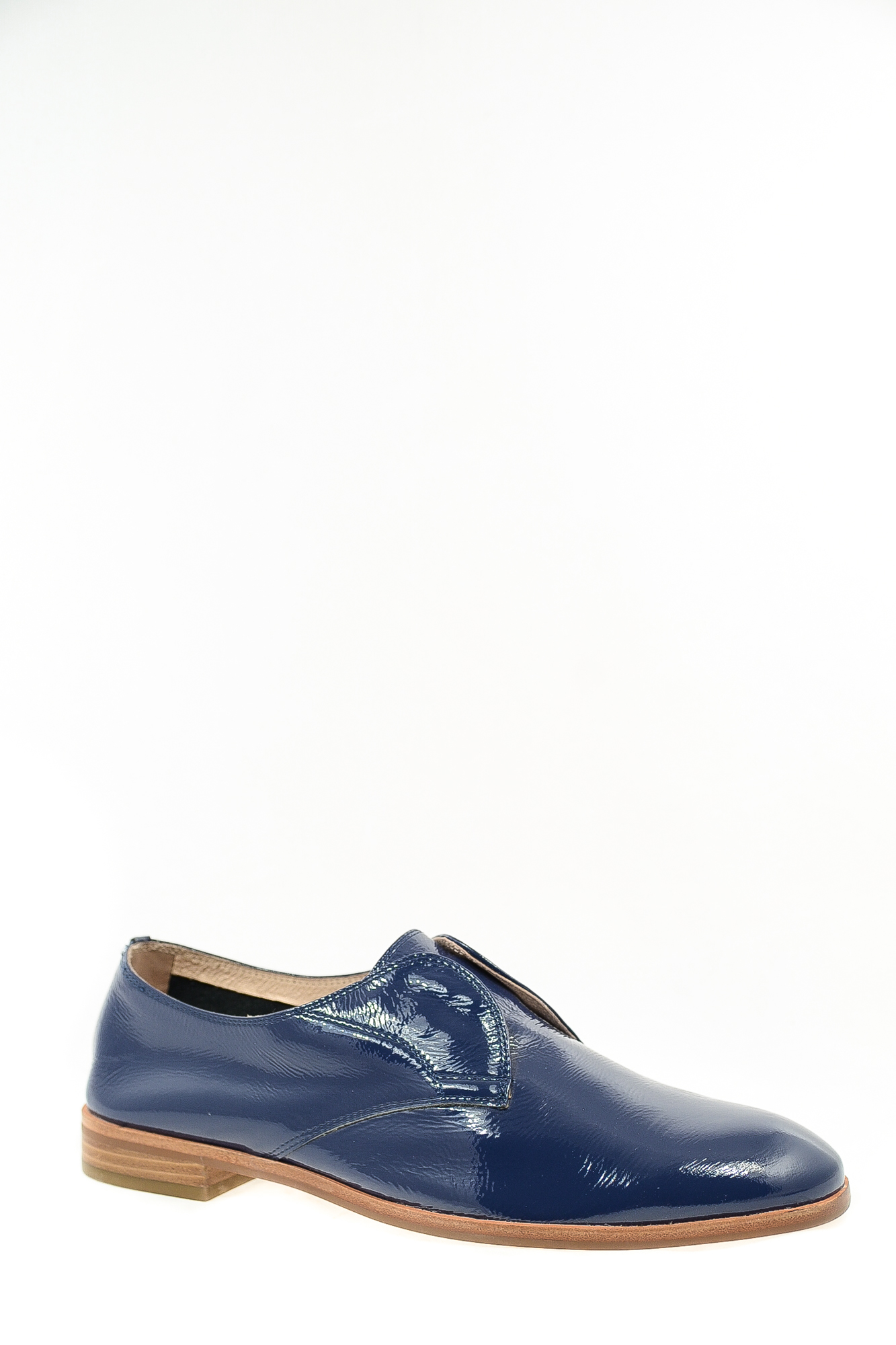 Туфли натуральный лак Melanes J668S-1-17 цвет синий.