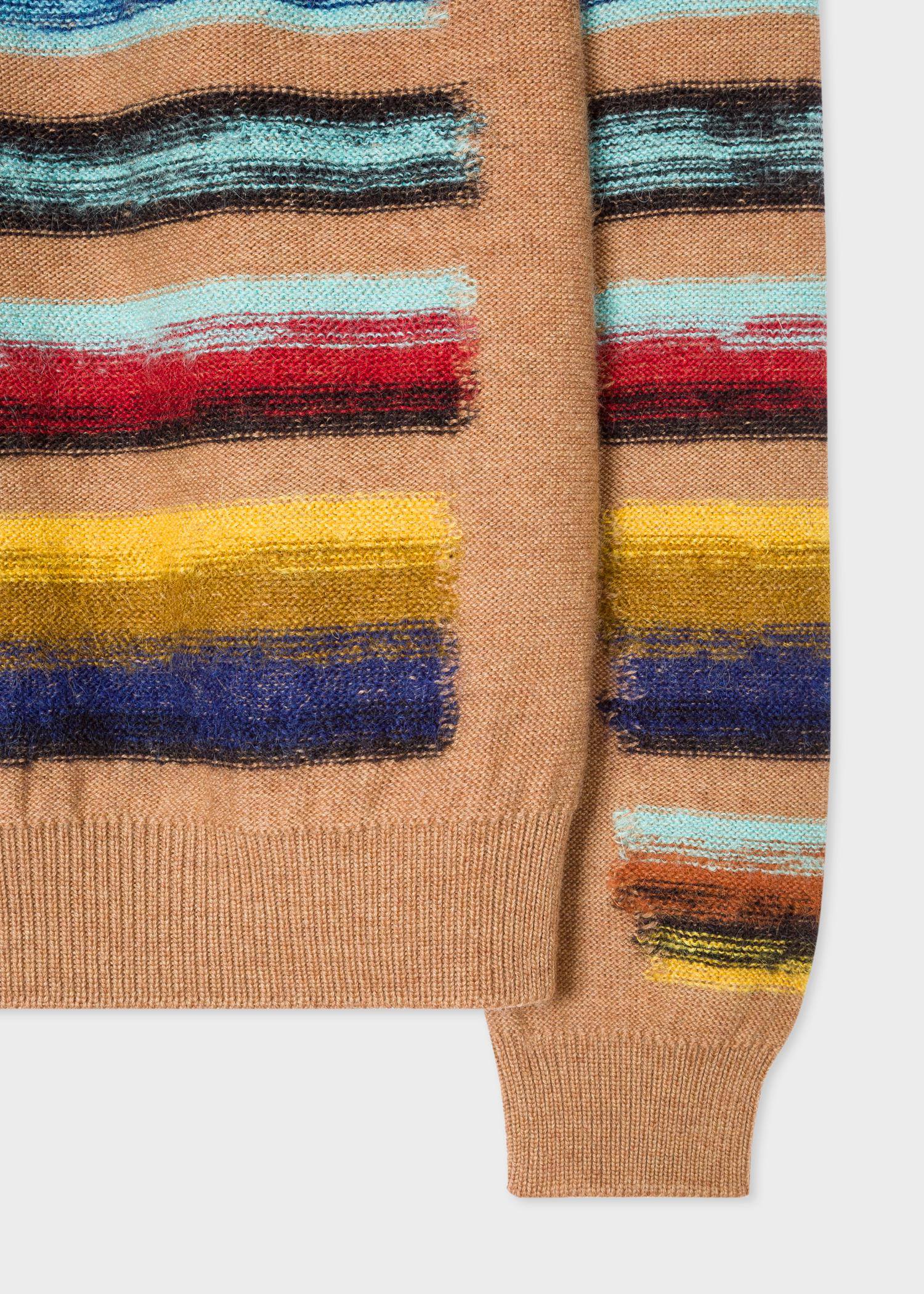 paul-smith-camel-Camel-Wool-Blend-Multi-Coloured-Stripe-Sweater (3)
