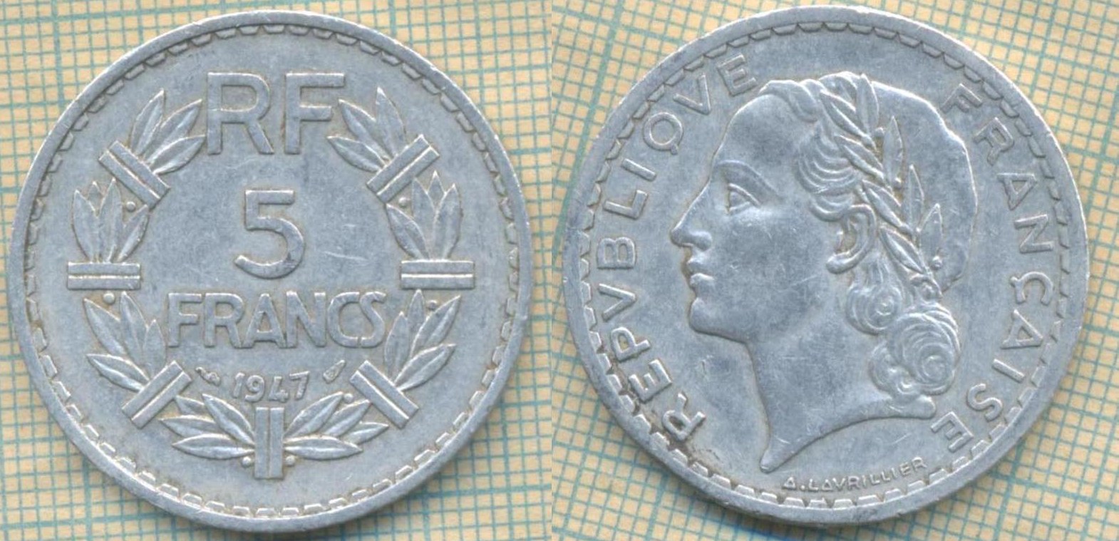 Франция 5 франков 1947 4992