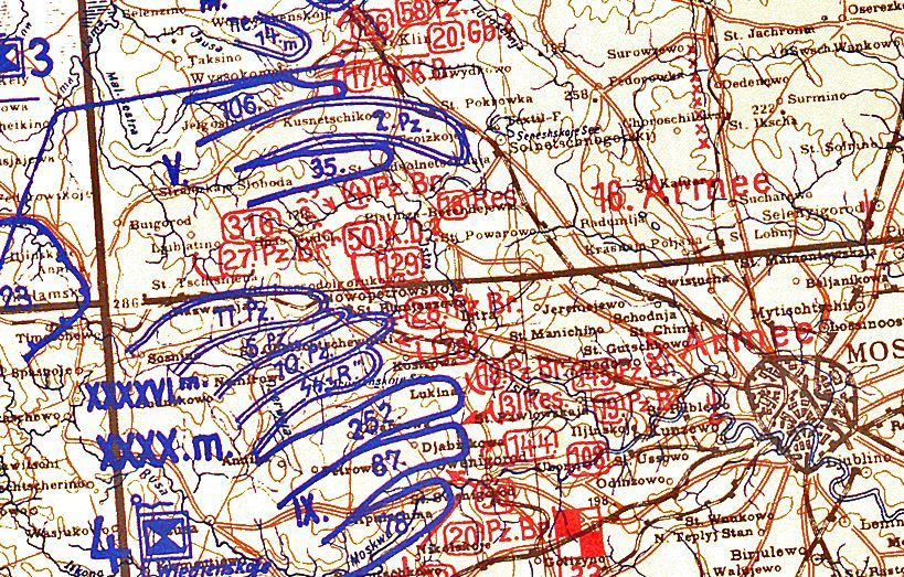 Военная карта московской области 1941 года