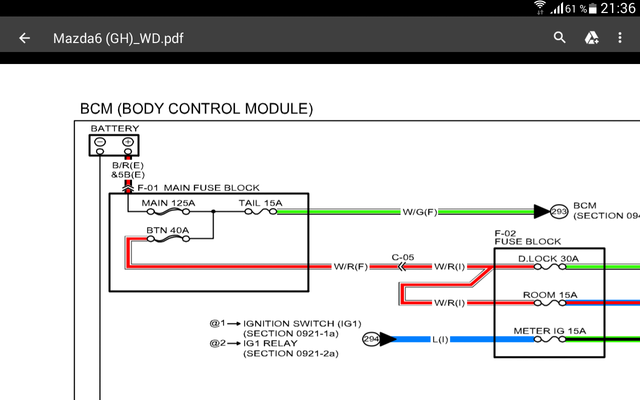 Предохранитель габаритных огней мазда 6 gh