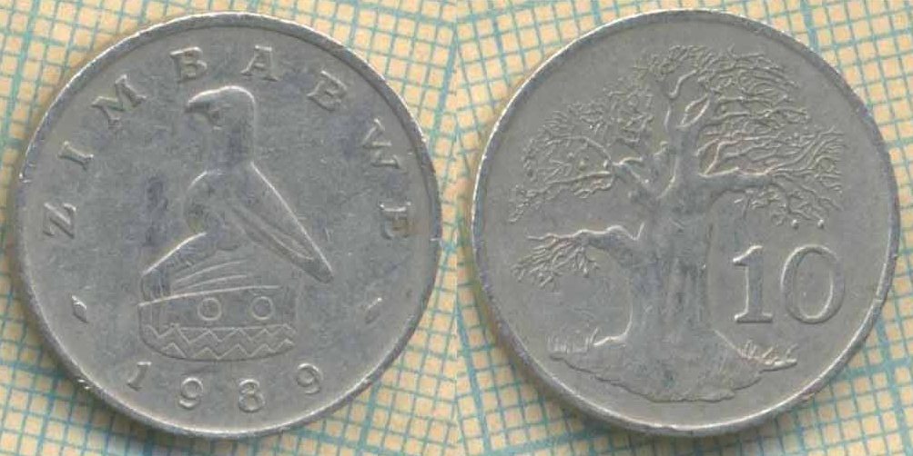 Зимбабве 10 центов 1989 5287