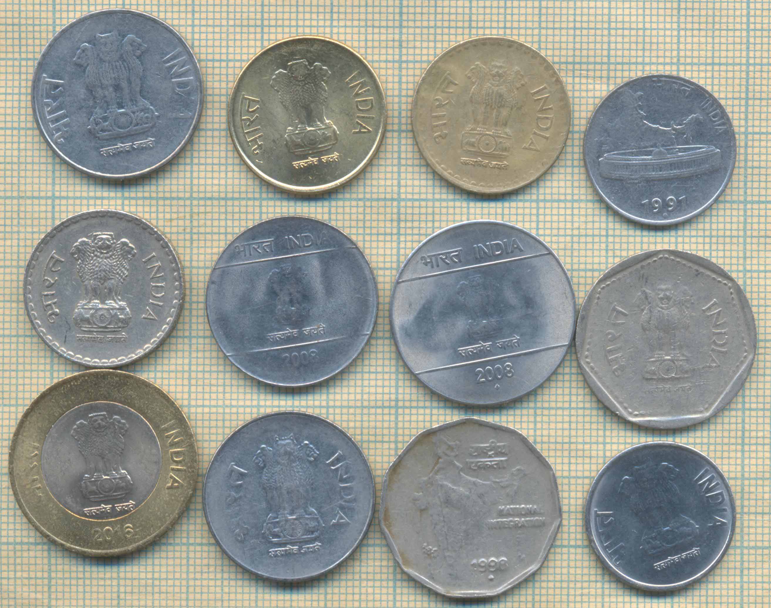 Индия 12 монет а 5688