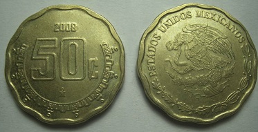 Мексика 50 сентаво 2008