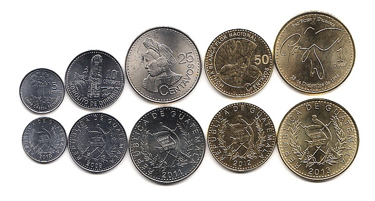 Гватемала набор 5 монет