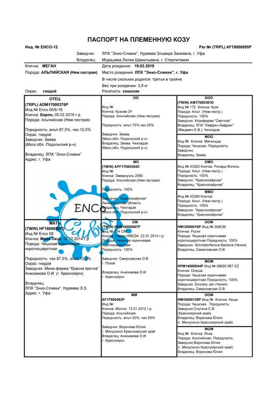 Паспорт Меган