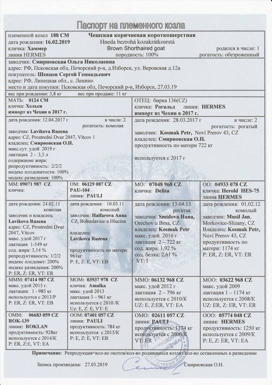 Хаммер род ЛПХ Смирновских