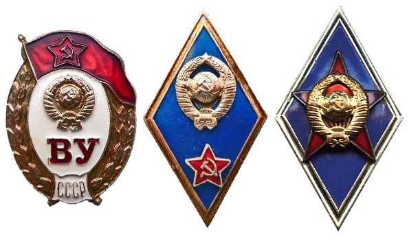 Знаки об окончании военного училища Знаки об окончании военного училища