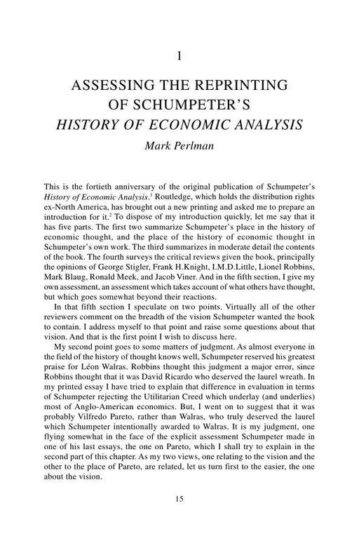 Joseph A. Schumpeter, Historian of Economics 28