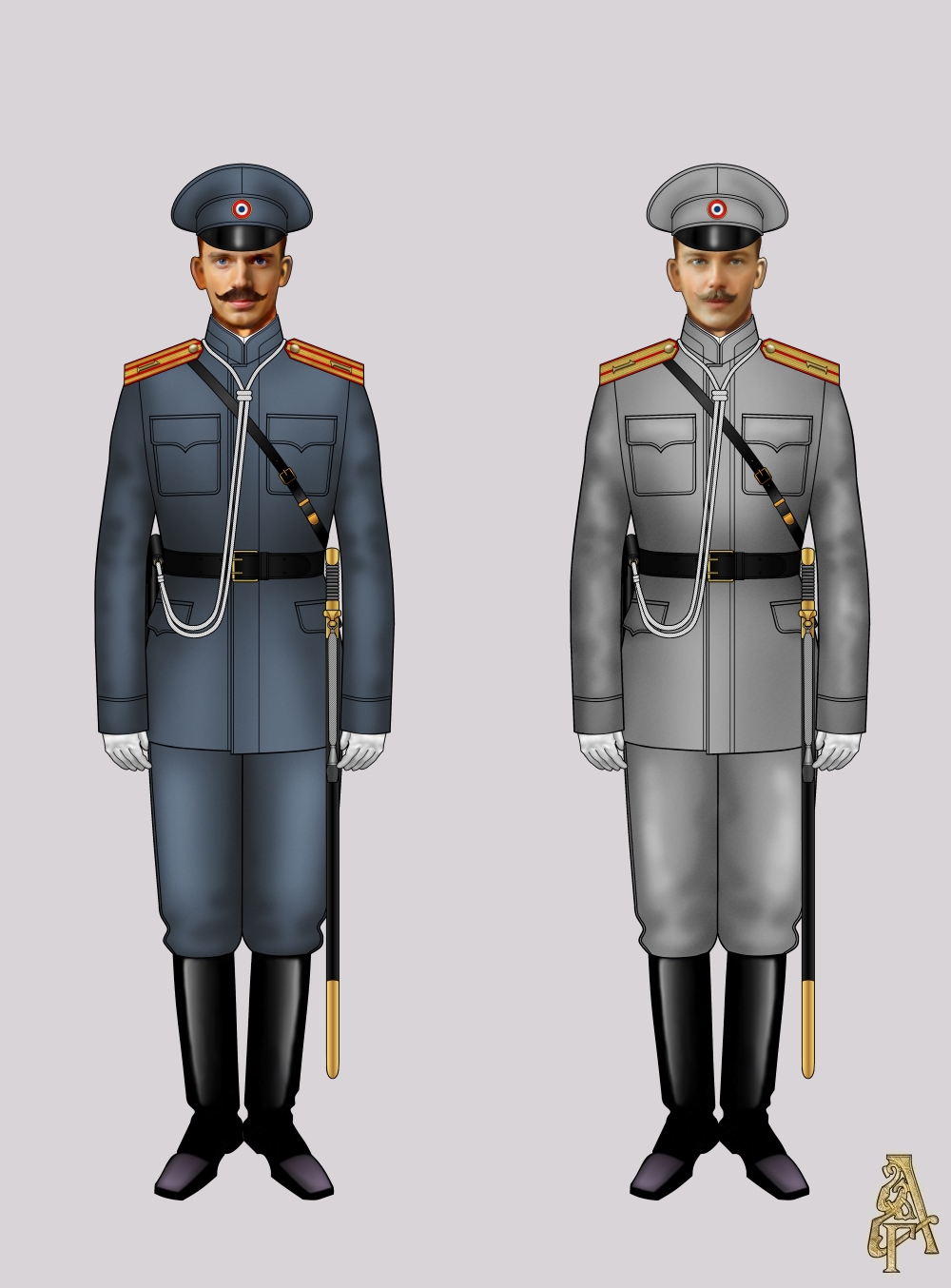 Летняя форма русско-голандско-немецкой добровольческой бригады (Рис. 1, 2)
