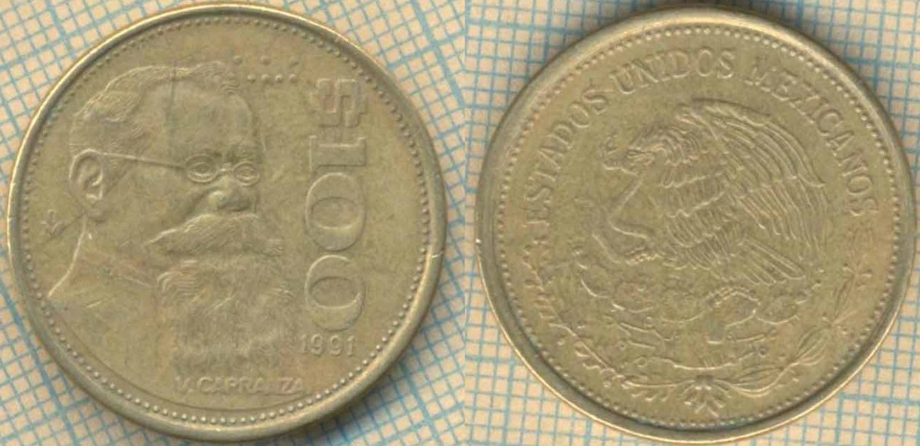Мексика 100 песо 1991 5440