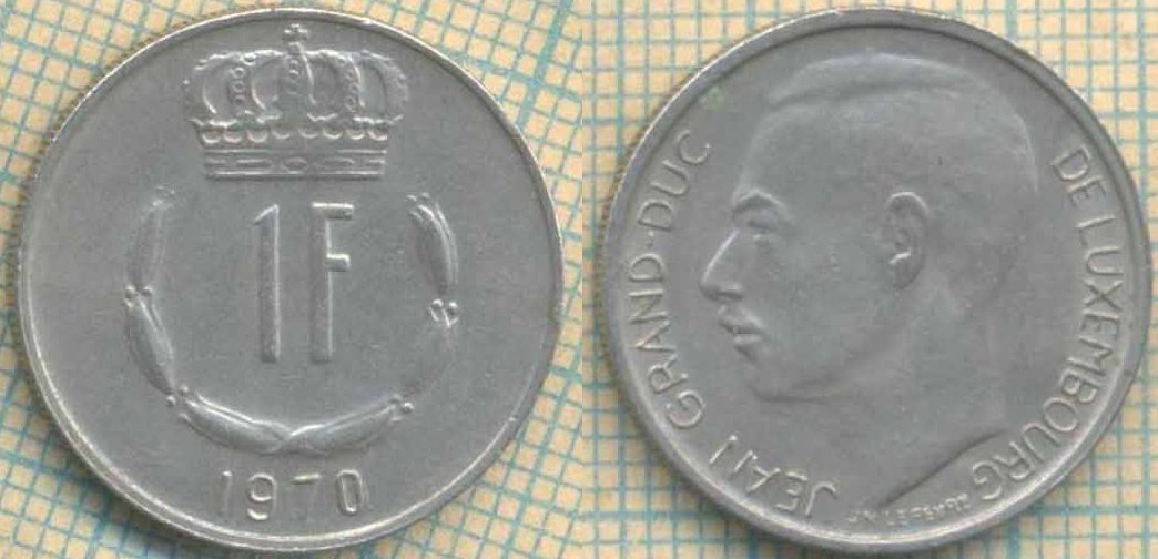 Люксембург 1 франк 1970 4737