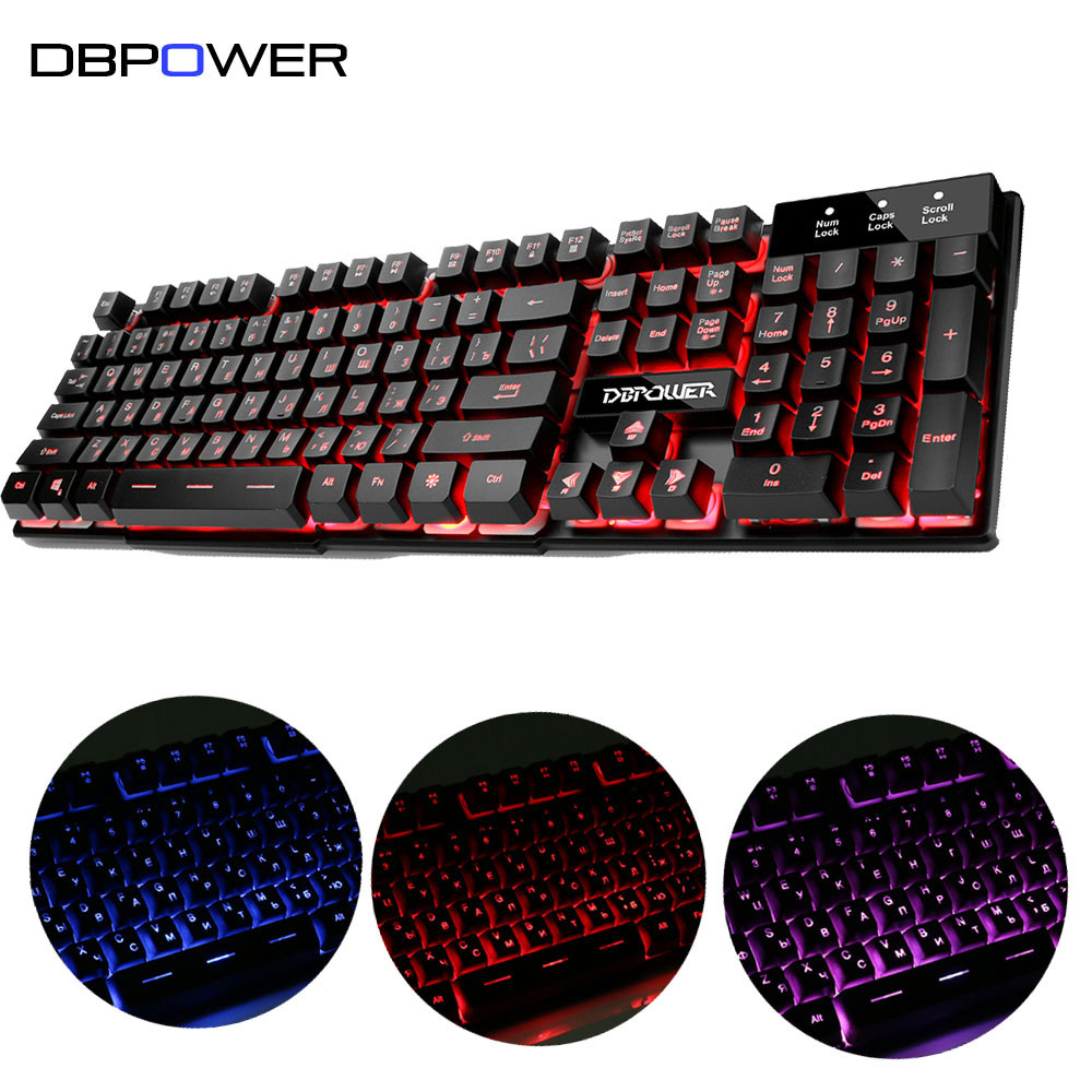 DBPOWER-K928-Gaming-Toetsenbord-USB-Russisch-Engels-3-Kleur-Backlit-Teclado-Gamer-Keyboard-Led-met-Soortgelijke