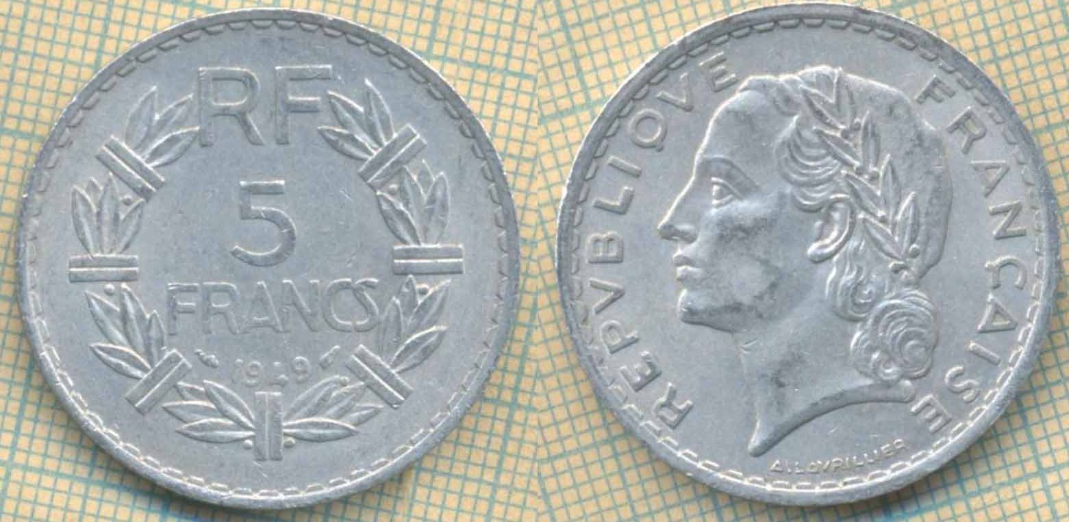 Франция 5 франков 1949 6068
