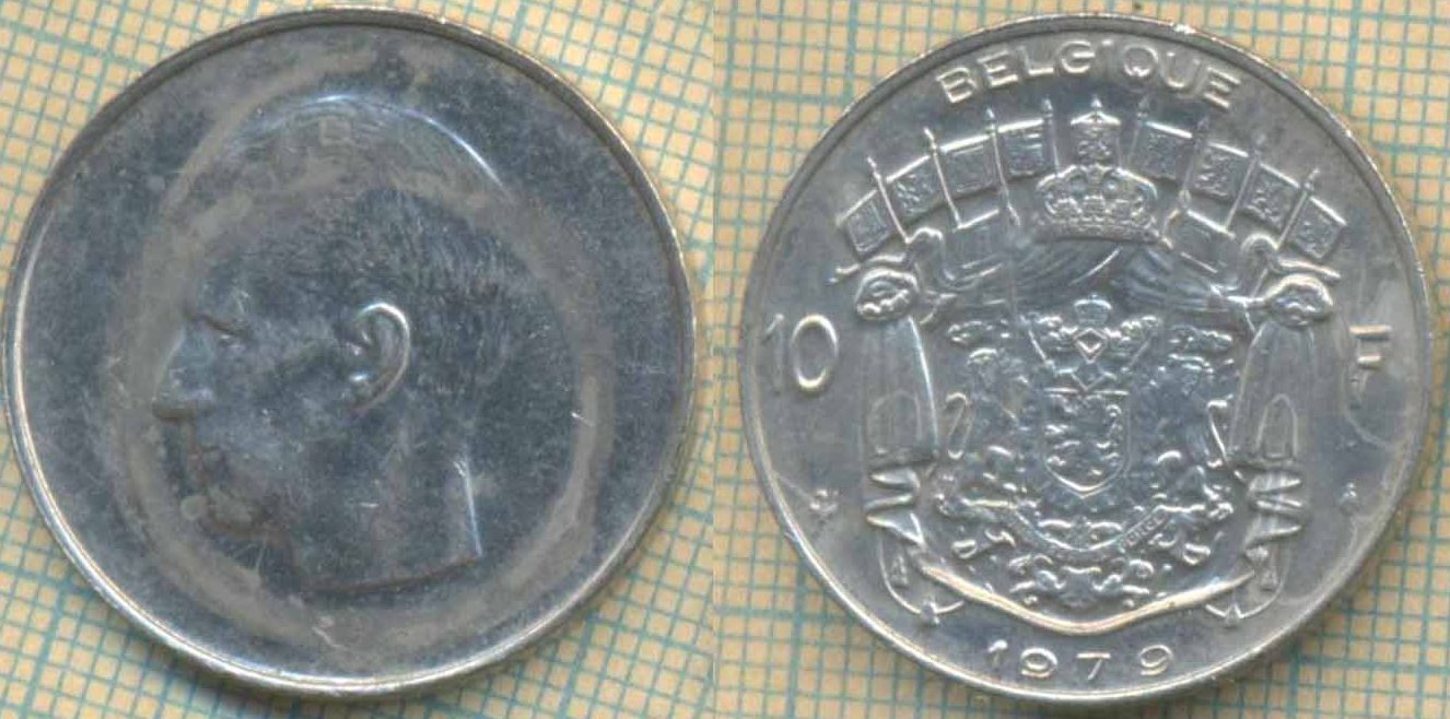 Бельгия 10 франков 1979 5958