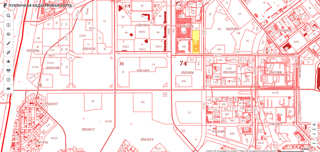 Кадастровая карта красные линии