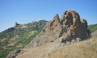 Скалы на Хоба-Тепе - участке Карадага. Фото Морошкина В.В.