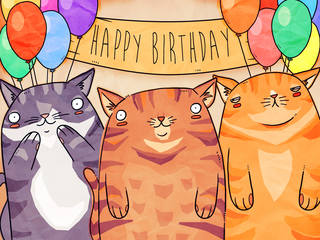 birthday cats dribbble