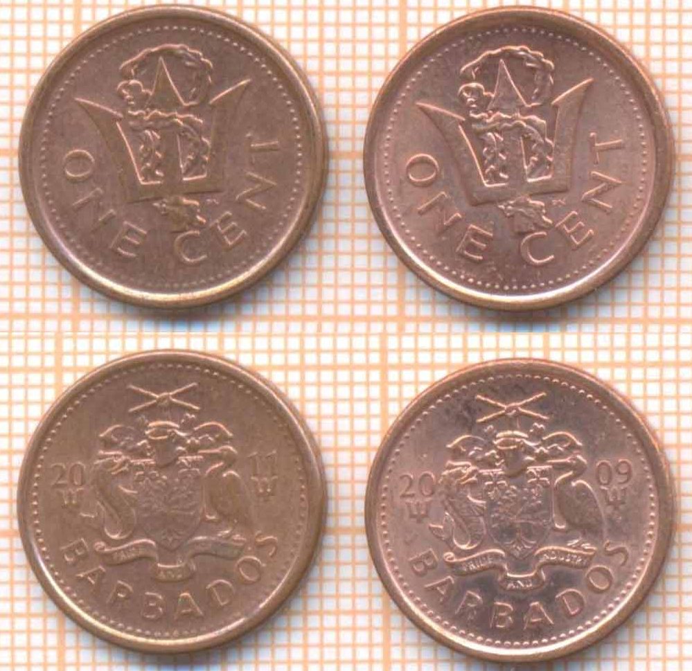 Барбадос 1 цент 2009 11 150 10