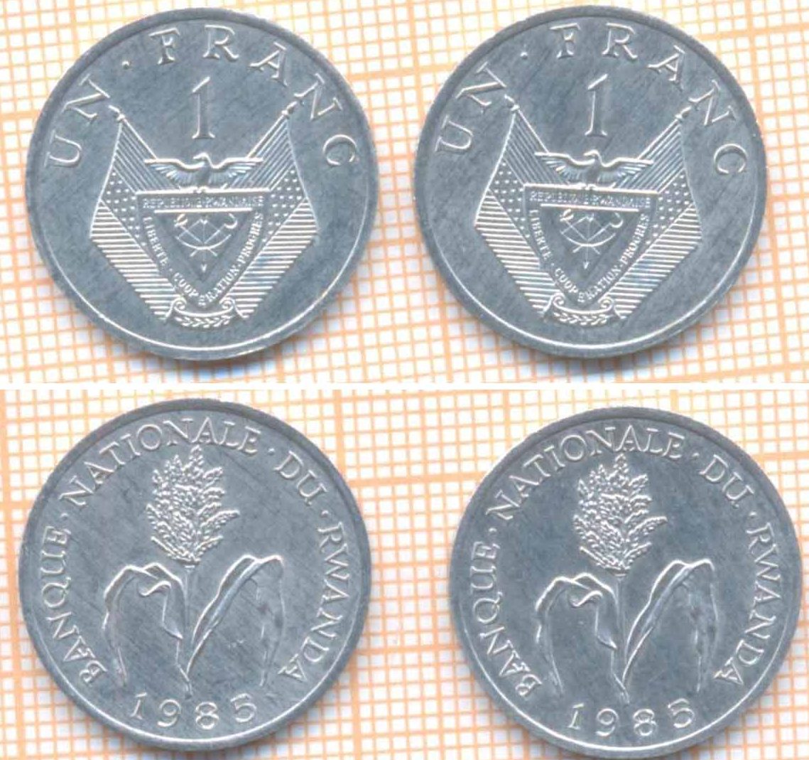 Руанда 1 франк 1985 86 30