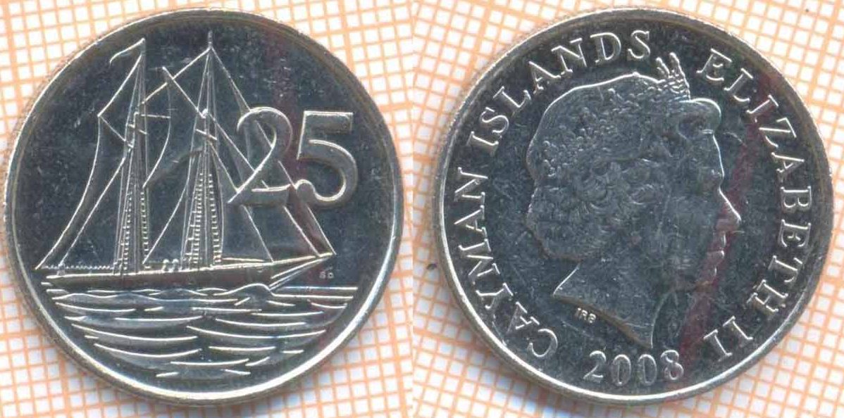 Каймановы острова 25 центов 2008 6697