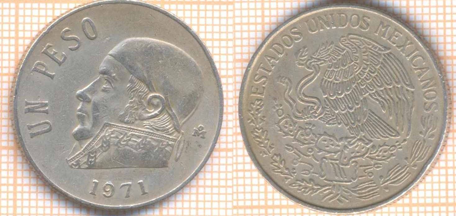 Мексика 1 песо 1971 6678