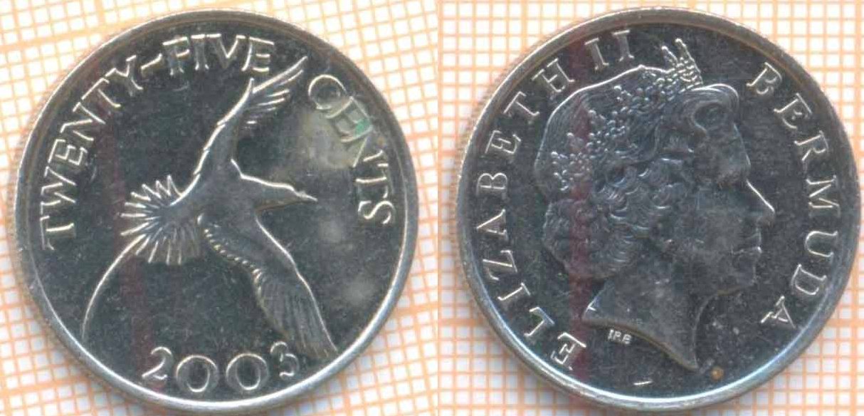 Бермуды 25 центов 2003 6773