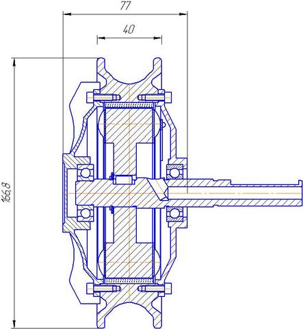 Чертеж мотор колеса