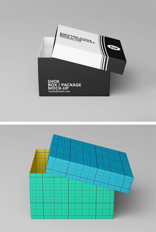 Shoe Box Mockup Psd