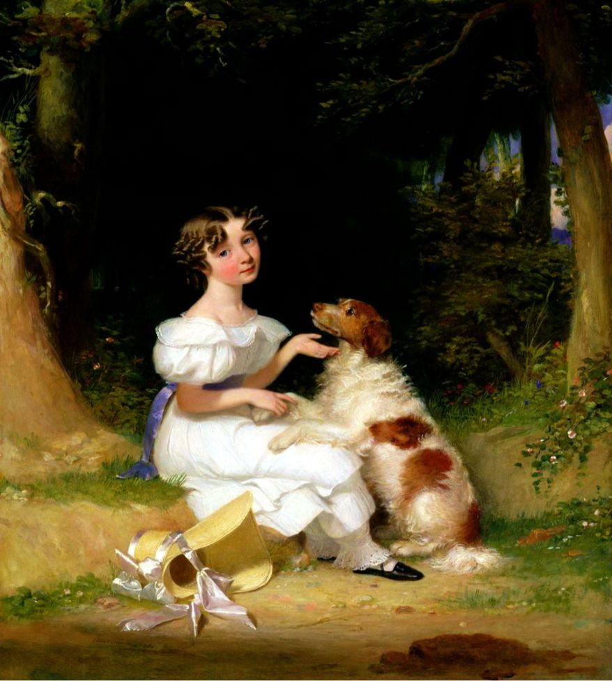 8 Alexander Mosses - Молодая девушка и ее спаниель 1832