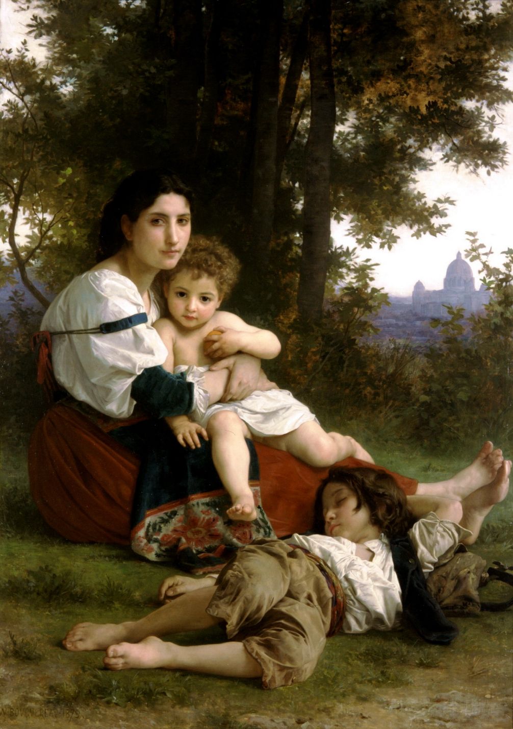 192 William-Adolphe Bouguereau (1825—1905) - Мать и дети, 1879