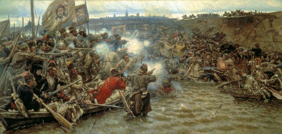 СУРИКОВ (1848-1916). Покорение Сибири Ермаком.