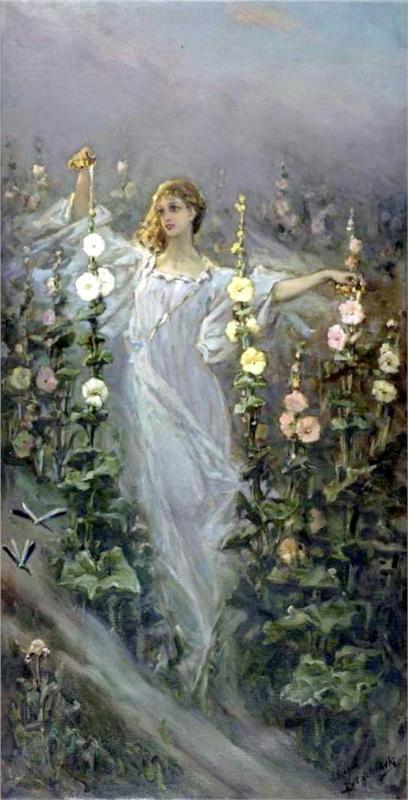 girl-between-hollyhocks.jpg!HalfHD