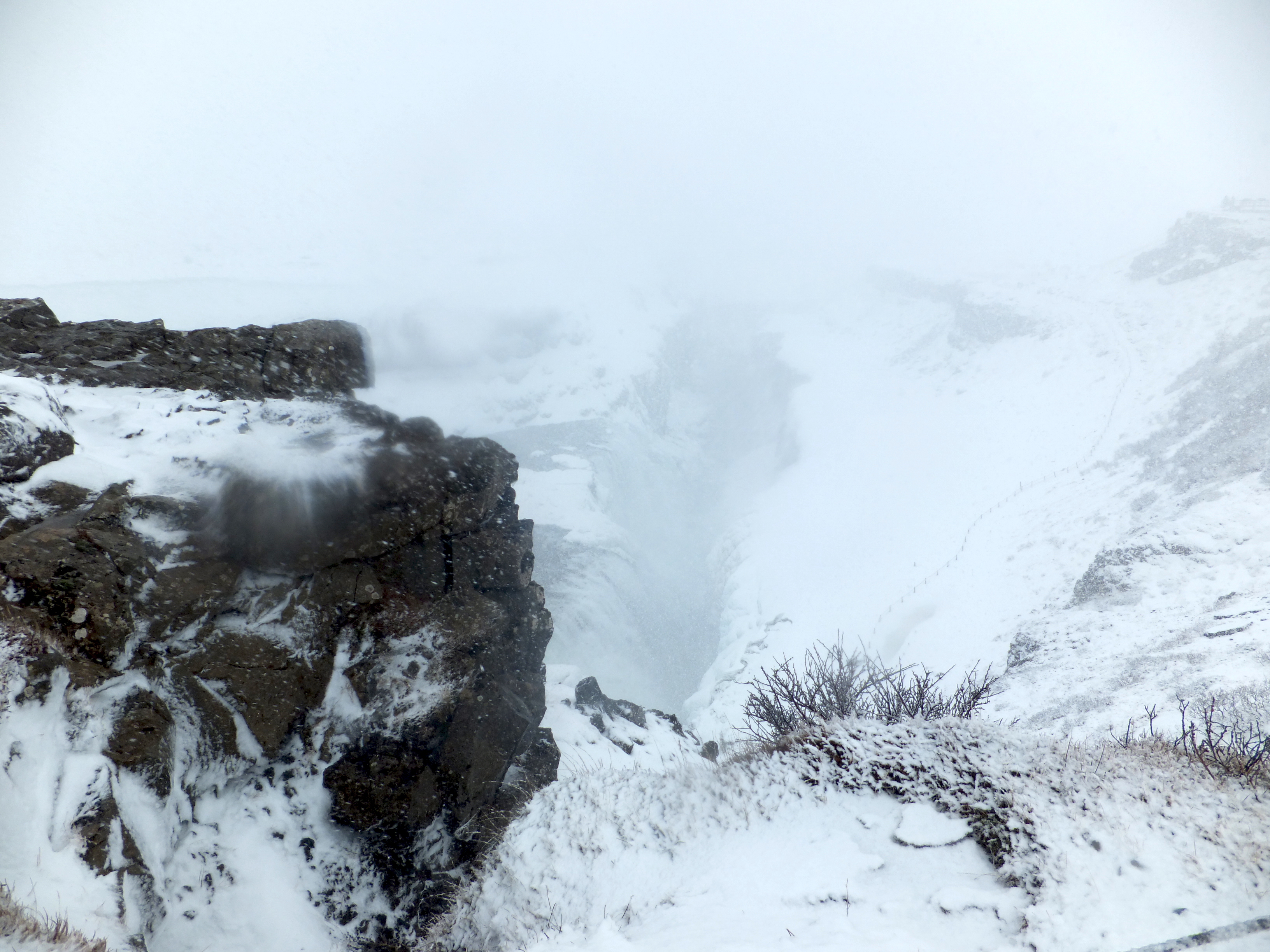 Very snowy Gullfoss