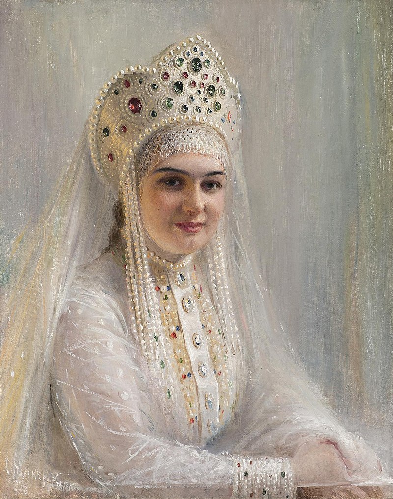 800px-Sophia Ivanovna Kramskaya-Girl in the Kokoshnik