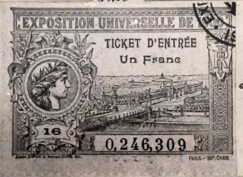Exposition universelle 1900 Ticket