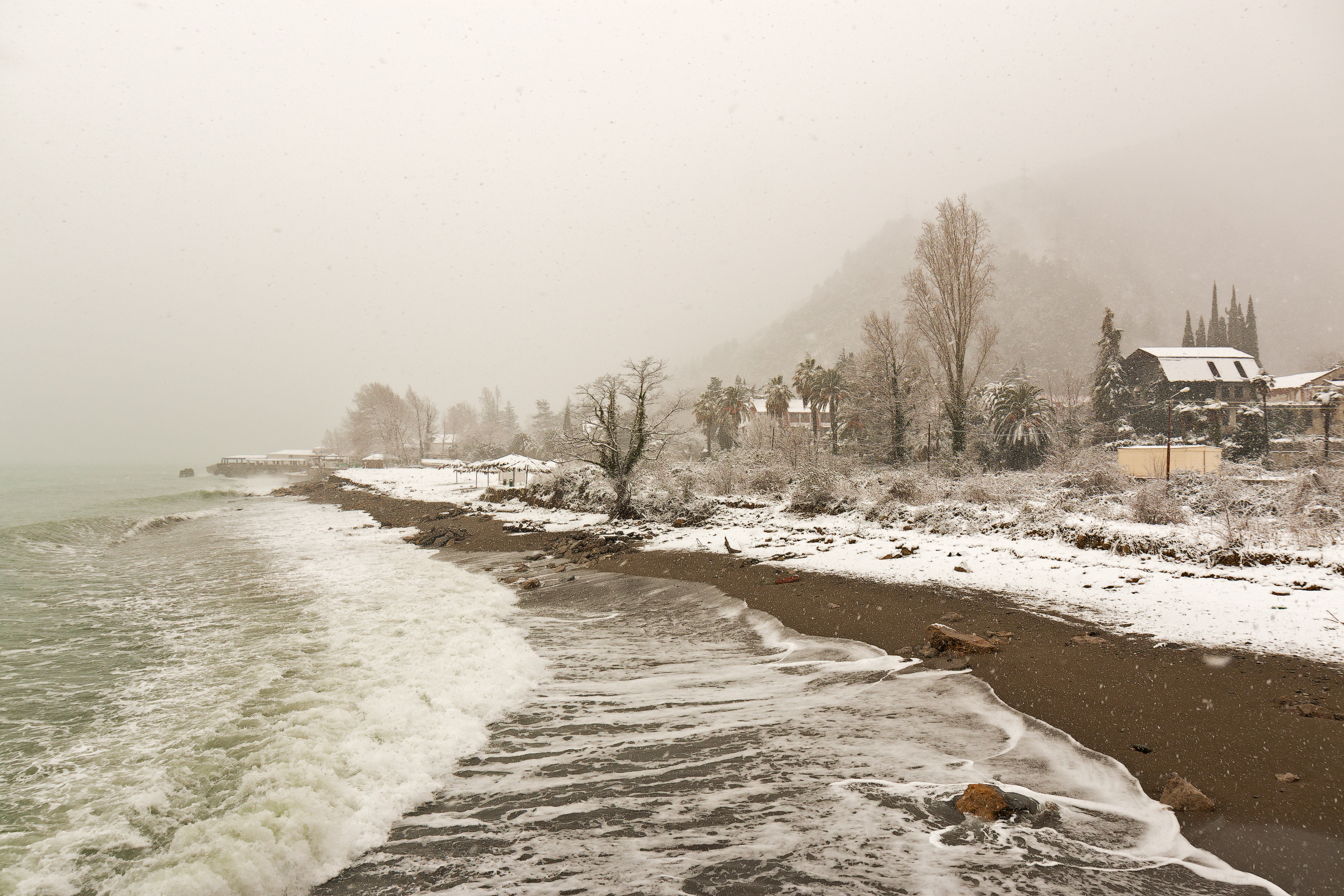 Зима в Абхазии 2019