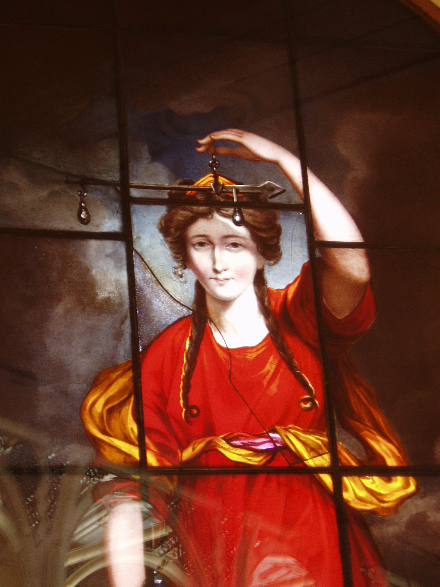 Justice One of a pair of enamelled stained glass windows by William Eginton (c1816) based on oil paintings by Sir Joshua Reynolds. They originally formed part of a set of six at St Margaret's church in Great Barr, but were removed when the church was rebuilt in 1862. Birmingham Museum & Art Gallery is one of the most important regional museums in the country, with collections ranging from archaeology to an extensive collection of fine art, including a superb sequence of Pre-Raphaelite paintings. There is also an impressive industrial gallery, which exhibits some of the highest quality crafts made in the city during the 19th century, most notably ceramics and stained glass. www.birminghammuseums.org.uk/bmag/about