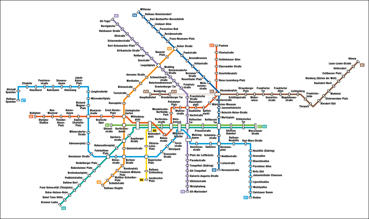 U-Bahn Berlin - Netzplan