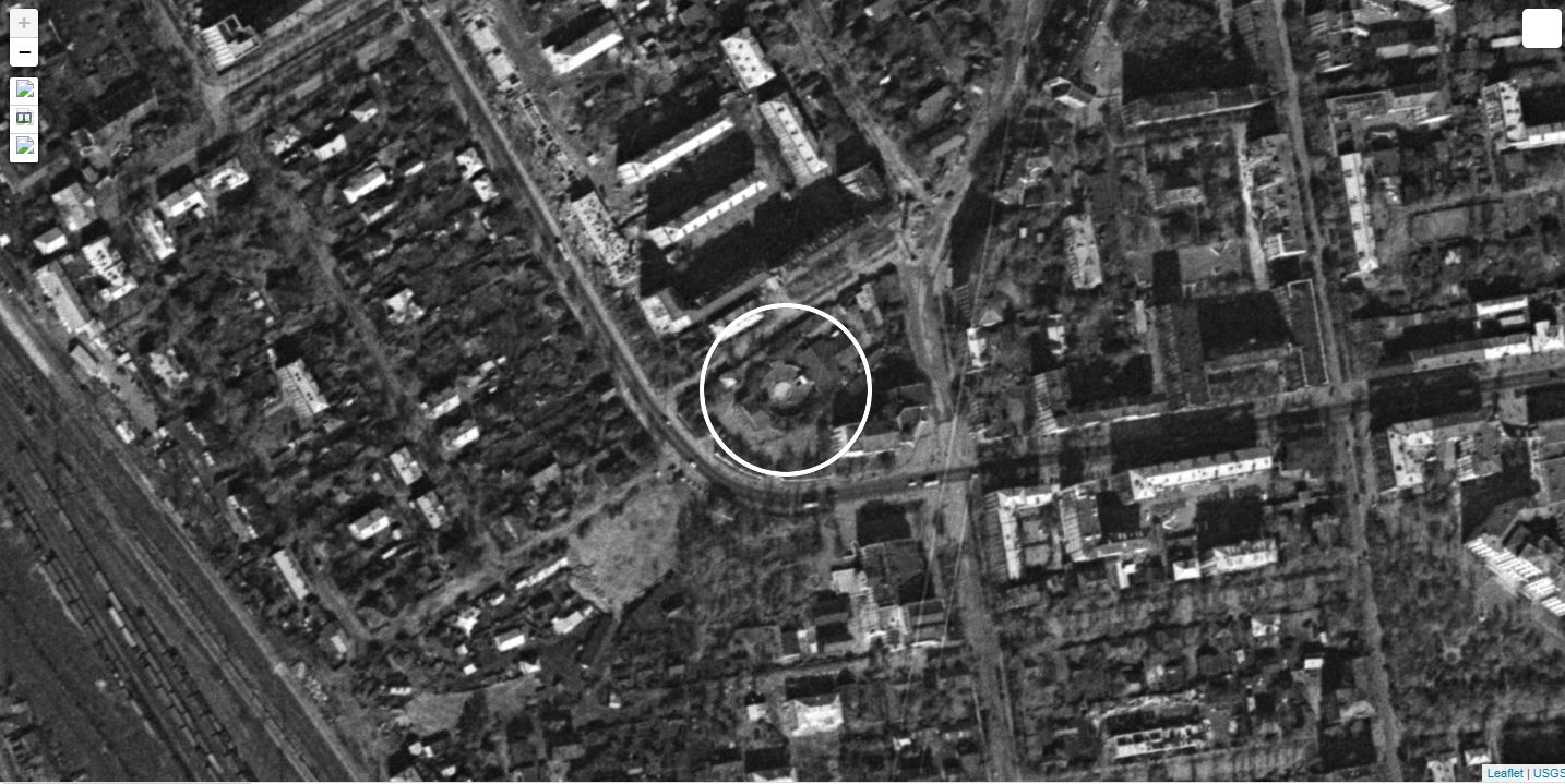 1965 10 04 Снимок Новосибирска с американского разведывательного спутника KH-7 Gambit.