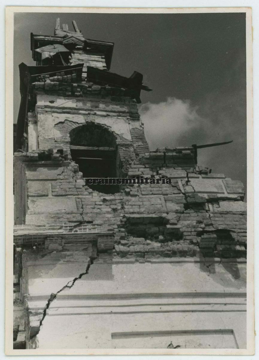 Foto zerstörte orthodoxe Kirche in bei SMOLENSK Russland 1941