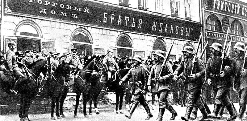 Немецкие войска в Киеве в 1918 году.