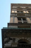 NYC - TriBeCa: 346 Broadway The 346 Broadway Building, originally the New York Life Insurance Company Building, was built to the design of Stephen D. Hatch and McKim, Mead & White between 1894 and 1898. The 12-story, neo-Italian Renaissance tower was built as the home office for the New York Life Insurance Company, one of the "Big Three" insurance companies, chartered in 1841 as the Nautilus Insurance Company. New York Life moved to a new building in Madison Square in 1928, and New York City acquired 346 in 1968, using it today for municipal office space. The eastern rear section was designed by Hatch and originally intended to harmonize with the old New York Life building from 1868-1870, then located on the western end of the block. When hatch suddenly died, the commission was turned over to McKim, Mead & White, who demolished the old building and built a new palazzo-style tower on Broadway. Both the interior and exterior of the New York Life Insurance Building were designated landmarks by the New York City Landmarks Preservation Commission in 1987. National Register #82003376 (1982)