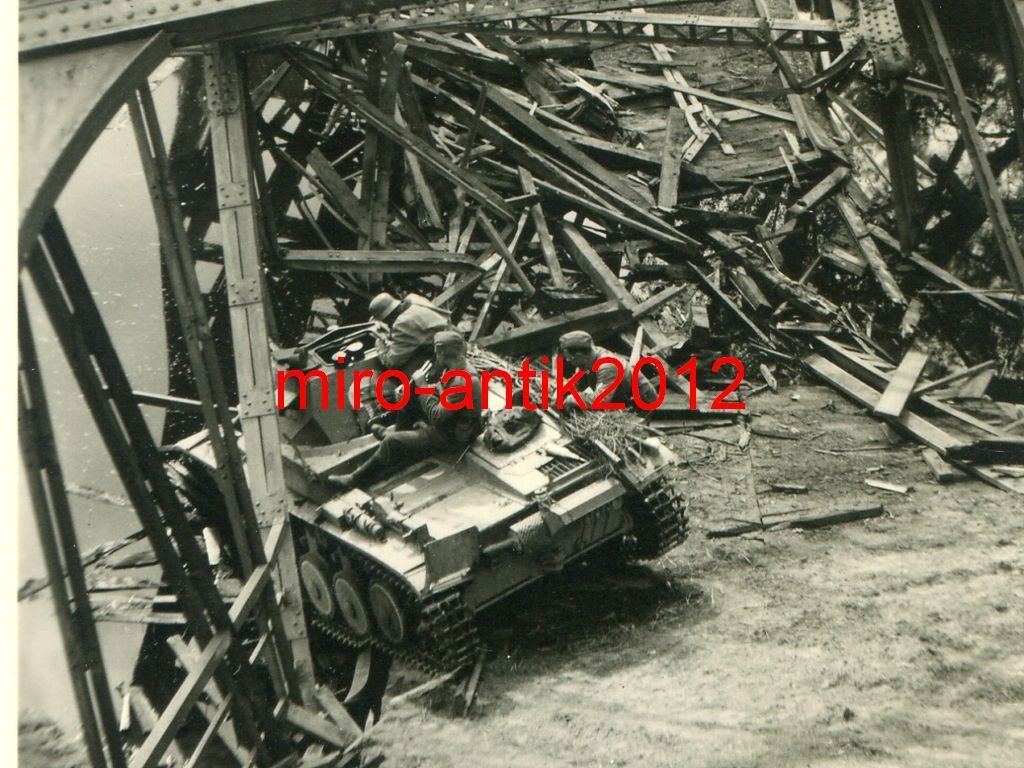 Foto Wehrmacht zerst rter Panzer Br cke Bres