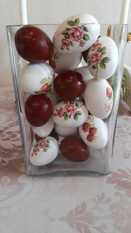 Украшение пасхальных яиц салфетками