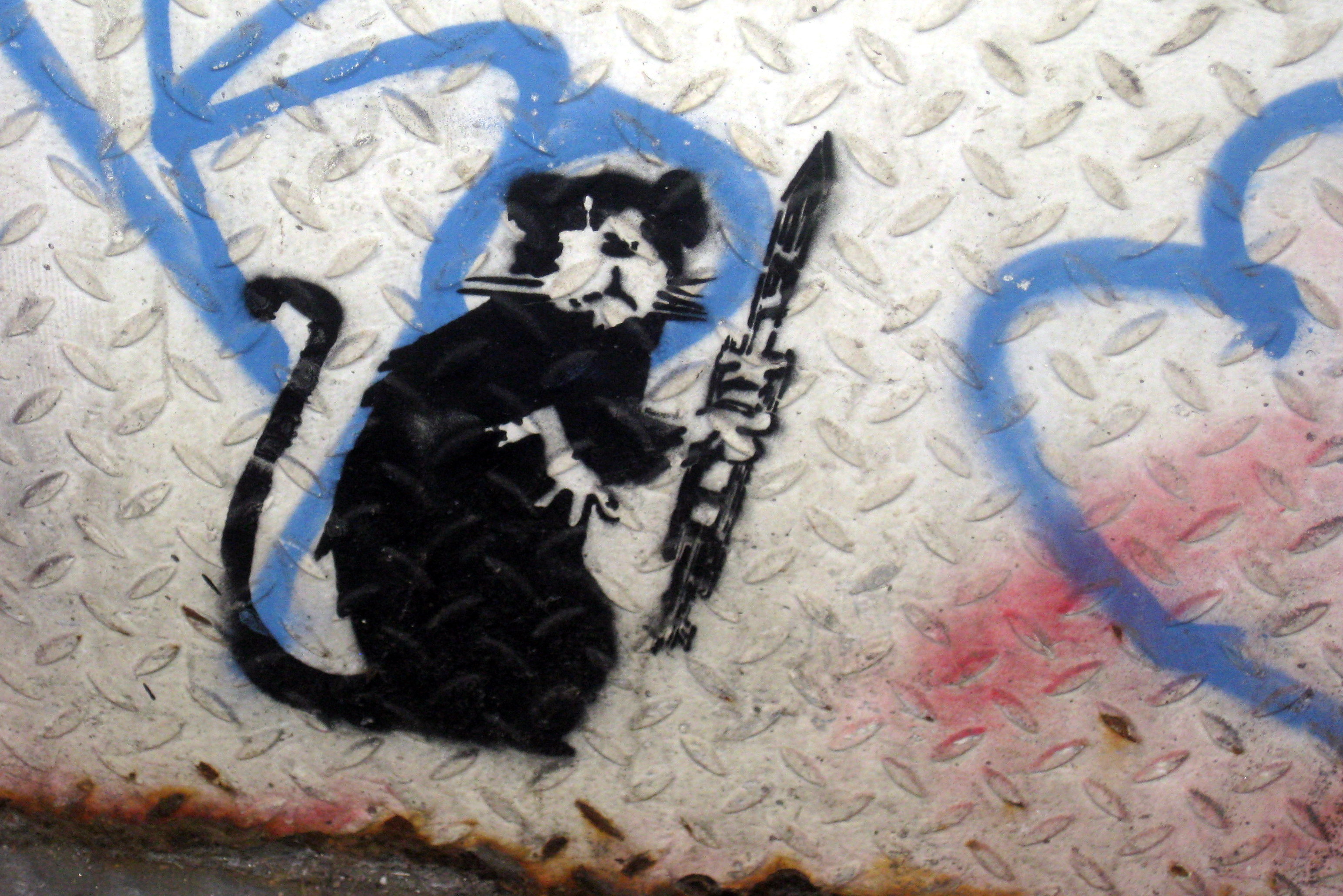 NYC - SoHo - Stencil art by Stikman