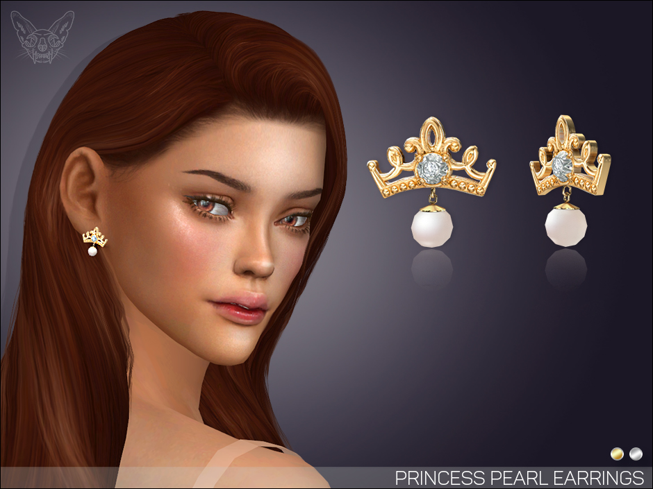 Princess pearl earrings