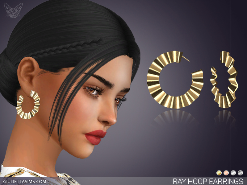 Ray Hoop Earrings
