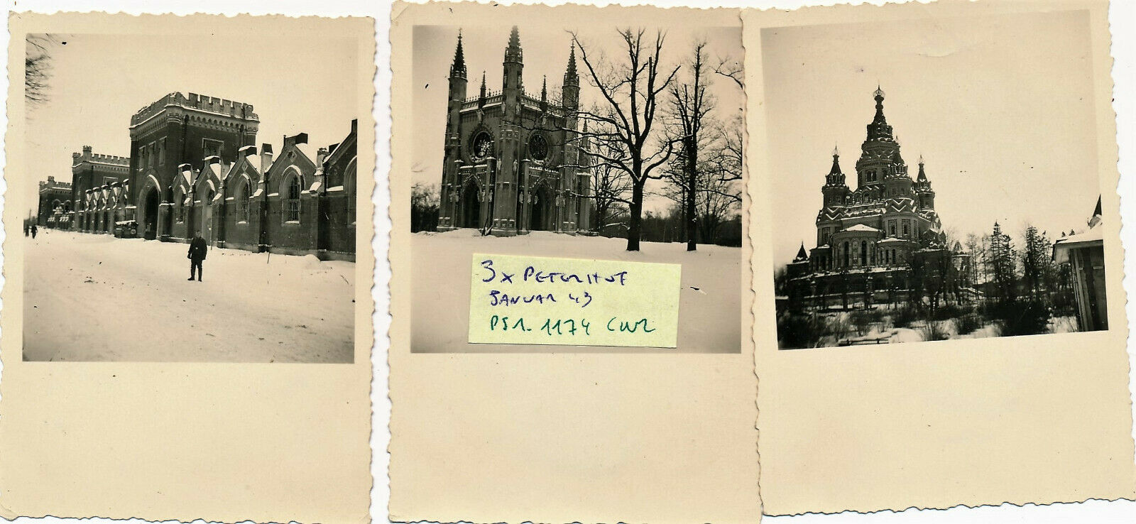 Photos aus d. Nachlass e. Luftwaffe Soldaten KIrche in PETERHOF Nordrussland