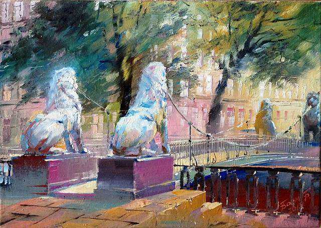 Картина Львиный мостикСанкт-Петербург Картина Львиный мостикСанкт-Петербург